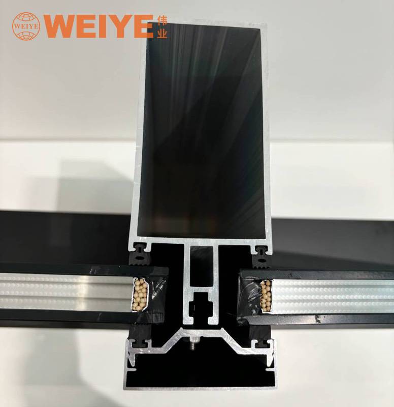 180 Visible Frame Hollow Glass Curtain Wall-Section
